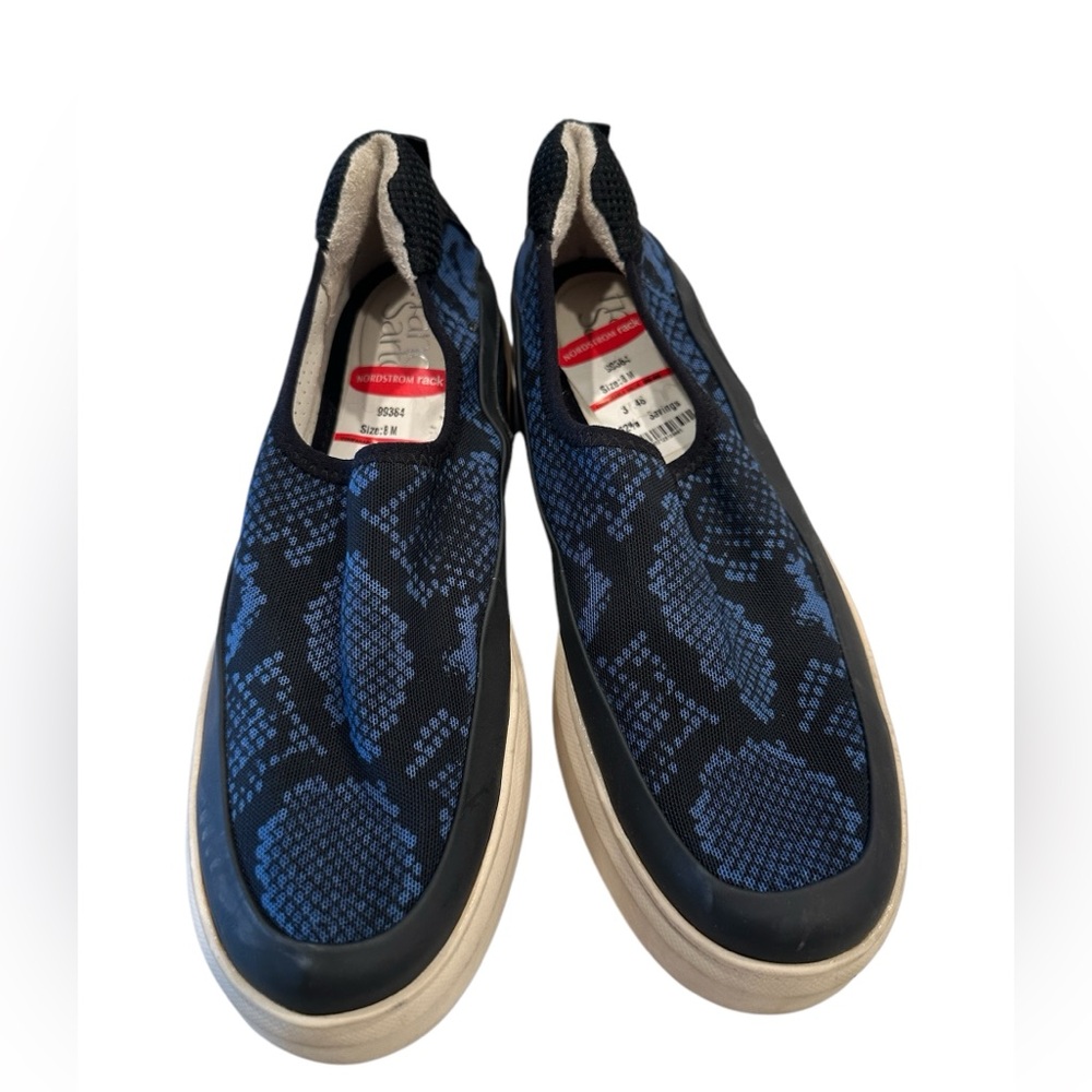 FRANCO SARTO Platform Slip On Sneaker Pacific Blue Sz 8M